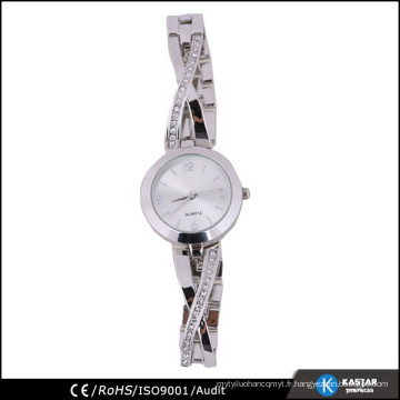 Montre en argent montre montre couleur or, montres cadeau promotionnel